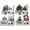 Wioska świąteczna mała LED domek 12 x 18 cm 1 szt. mix
