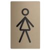 Znak informacyjny WC DAMSKIE PLATYNA PVC 5 x 3 cm