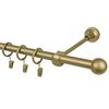 Karnisz ROMA KULKA 240 cm pojedynczy złoty 16 mm metalowy