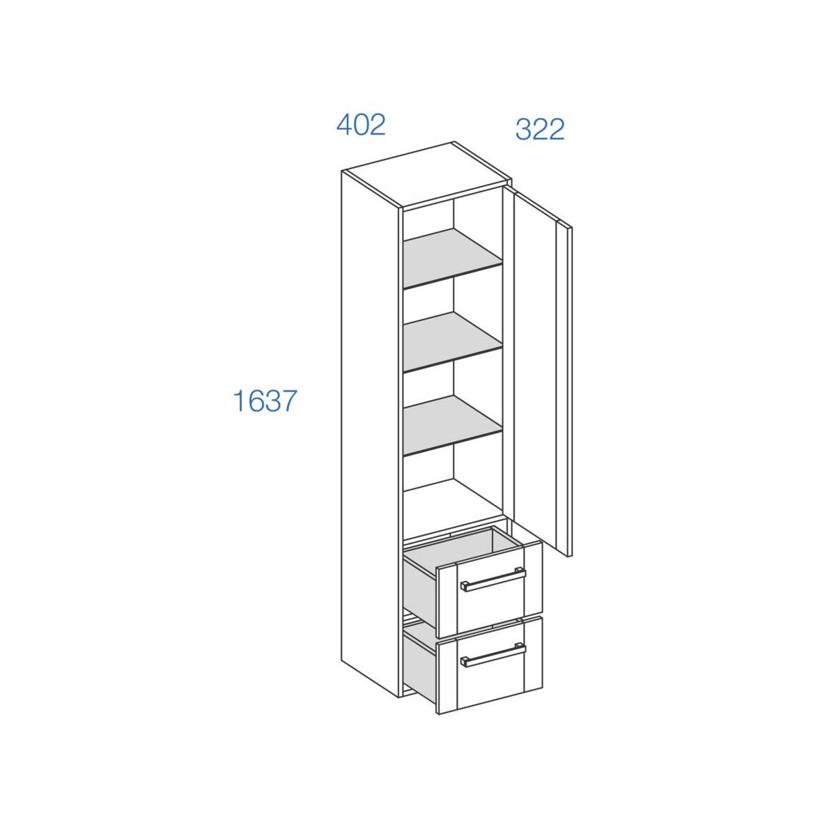 Słupek Vincent 40 x 164 Astor