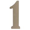 Cyfra 1 wys. 5 cm PVC srebrna