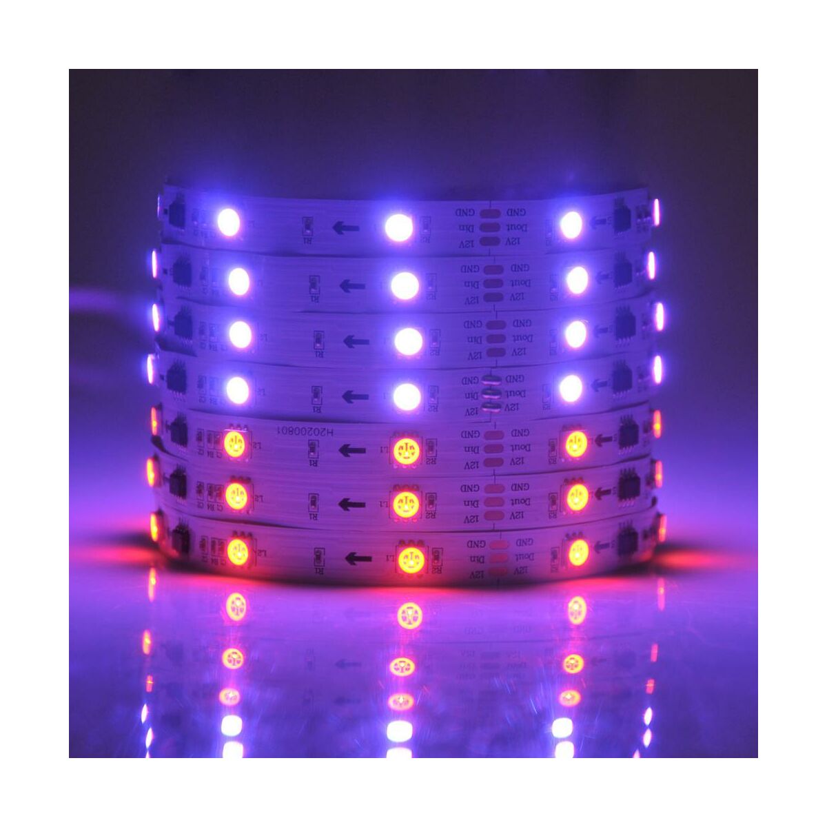 Zestaw taśma LED Magic RGB IP20 2 m + pilot i zasilacz Polux