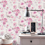 Tapeta w kwiaty Flower różowa winylowa na flizelinie
