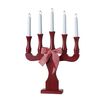 Świecznik ROSENHOLM CANDELABRA 5 świec 49 x 31 cm czerwony