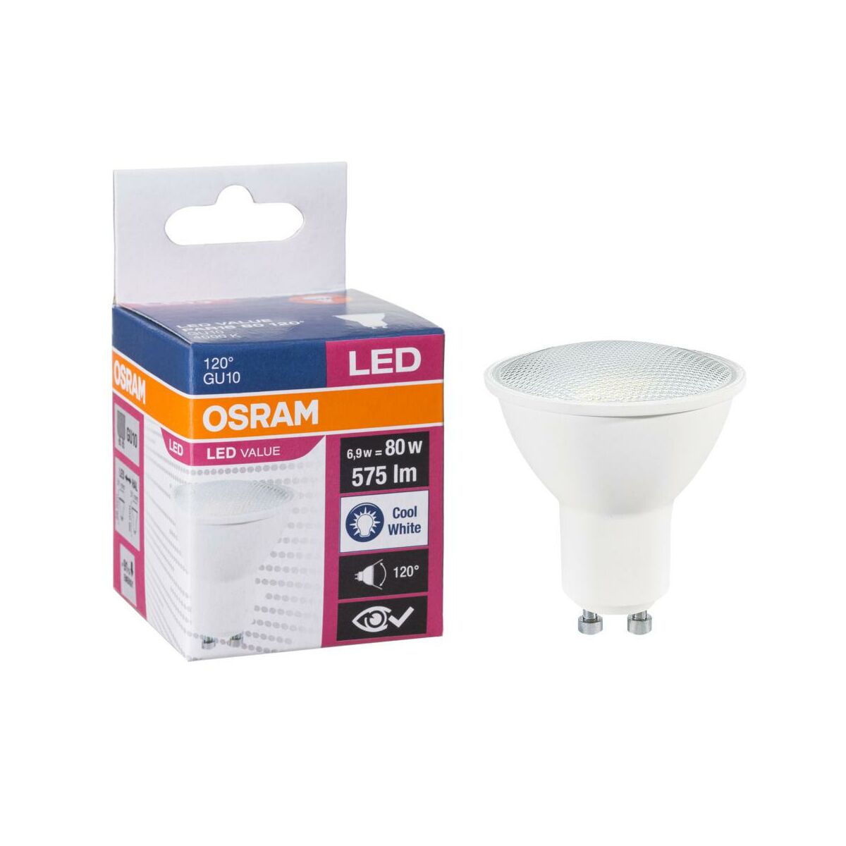 Żarówka LED GU10 (230 V) 6,9W 575 lm Biały OSRAM