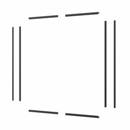 Profile kabiny prysznicowej czarne Easy 80 x 80 X 190 Sensea