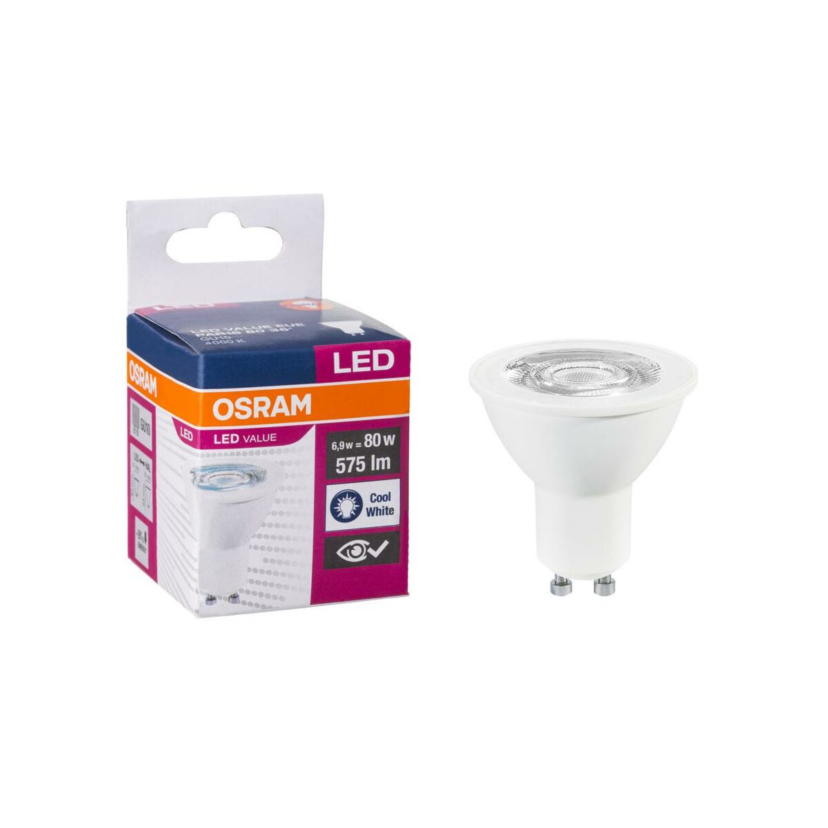 Żarówka LED GU10 (230 V) 6,9W 575 lm Biały OSRAM