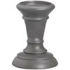 Świecznik ceramiczny na świecę stołową wys. 9.5 cm grafitowy
