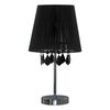 Lampa stołowa MONA z kryształkami czarna E27 LIGHT PRESTIGE