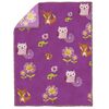 Koc dla dzieci Les Amis Little Owls fioletowy 150 x 200 cm