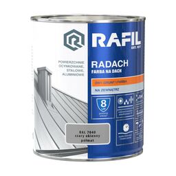Farba na dach RADACH 0.75 l RAL-7040 Szary okienny RAFIL