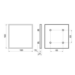 Front do kratki i korpusu KWADRATOWY 100 mm BIAŁY EQUATION