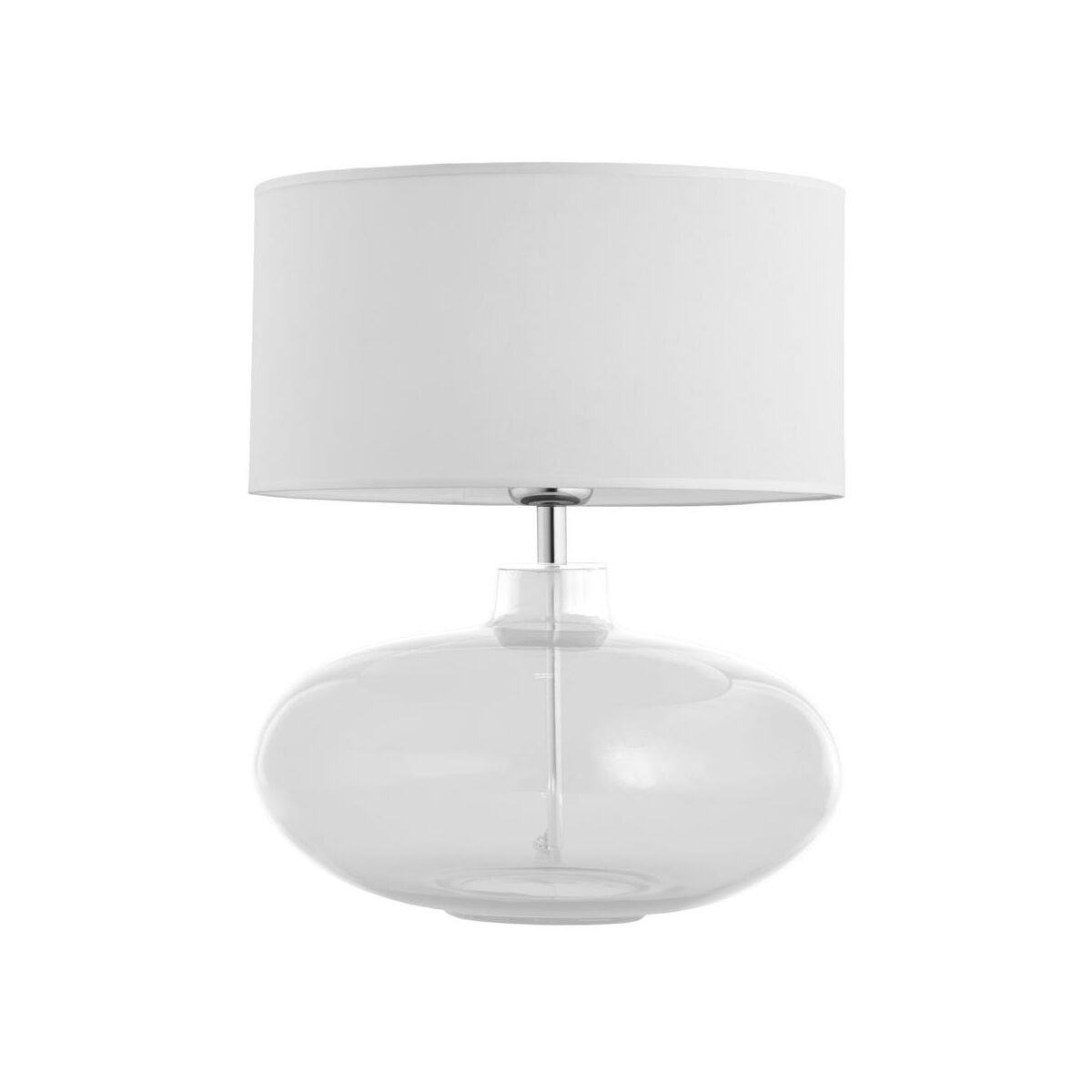 Lampa stołowa SEKWANA białe szkło E27 PREZENT