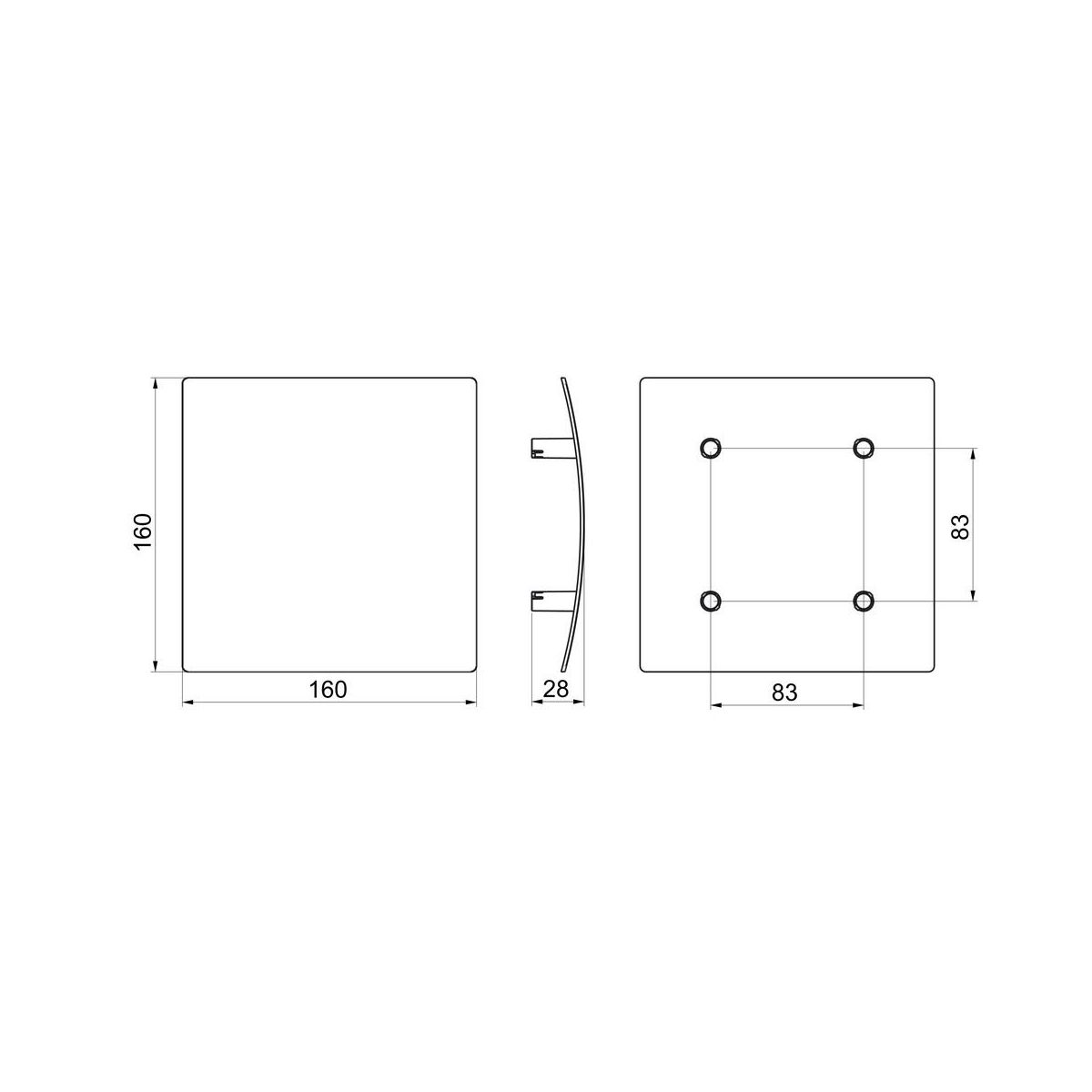 Front do kratki i korpusu KWADRATOWY 100 mm BEŻ EQUATION