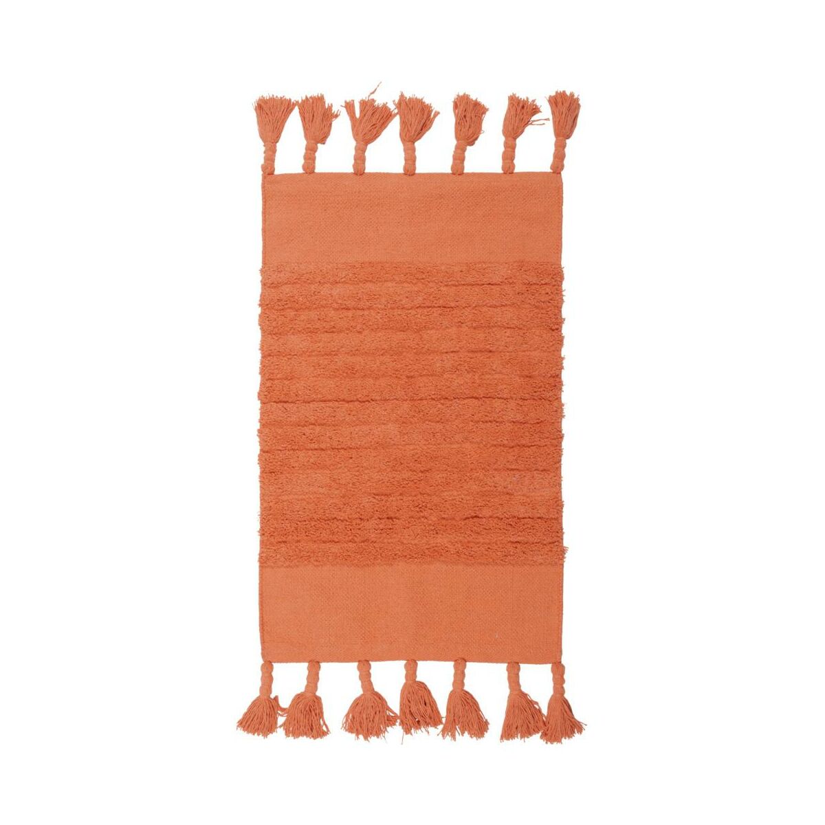 Dywan z frędzlami bawełniany Bali terra pomarańczowy 60 x 100 cm