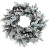 Wianek świąteczny ośnieżony 50.8 cm zielony