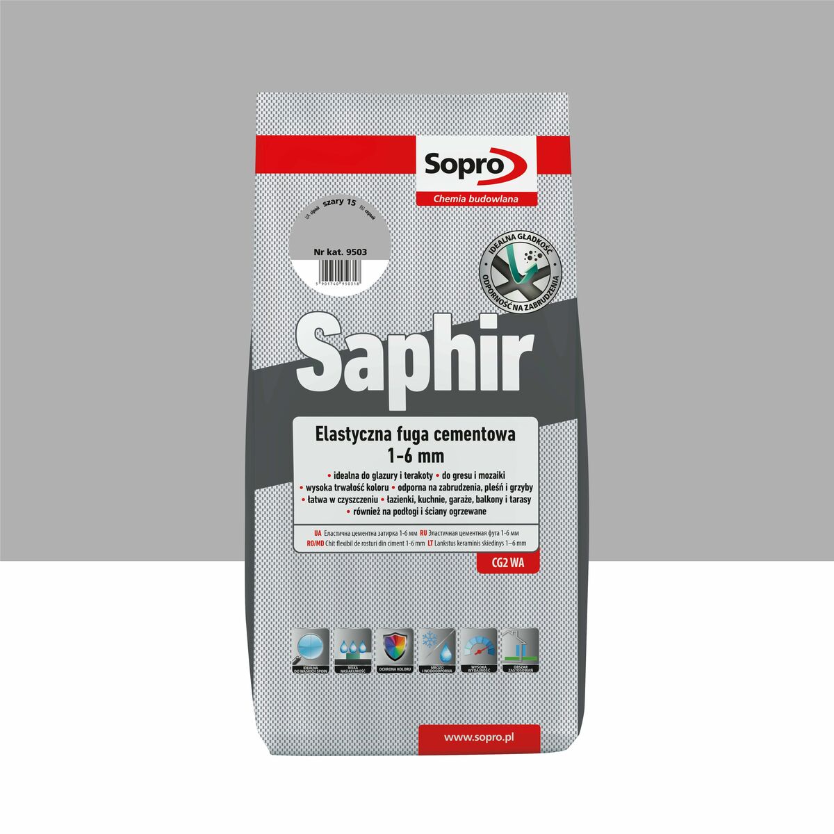 Fuga elastyczna Saphir Szary 15 3 kg Sopro