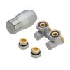 Zestaw termostatyczny KĄTOWY 3/4" RAL9006 SCHLOSSER