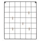 Kratka na zdjęcia GRID ze spinaczami 40 x 47 cm czarna metalowa