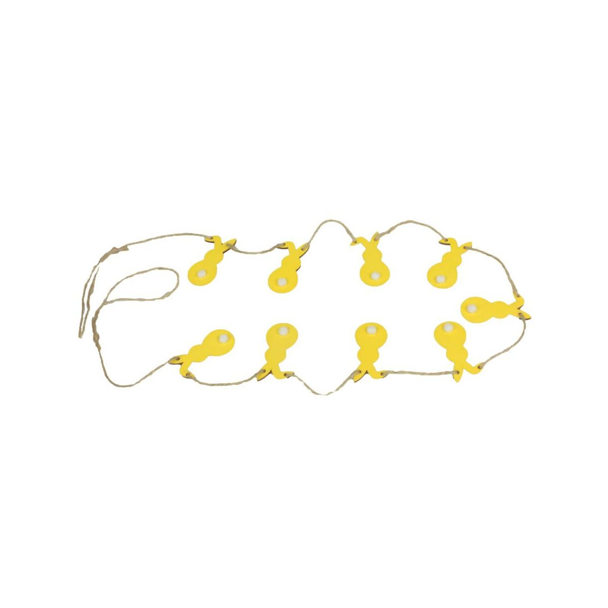 Łańcuch wielkanocny Zajączki 100 cm żółty