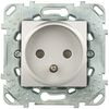 Gniazdo pojedyncze 2P + Z UNICA aluminium SCHNEIDER