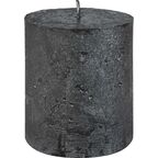 Świeca pieńkowa Rustic Metallic antracyt wys. 8 cm Bolsius