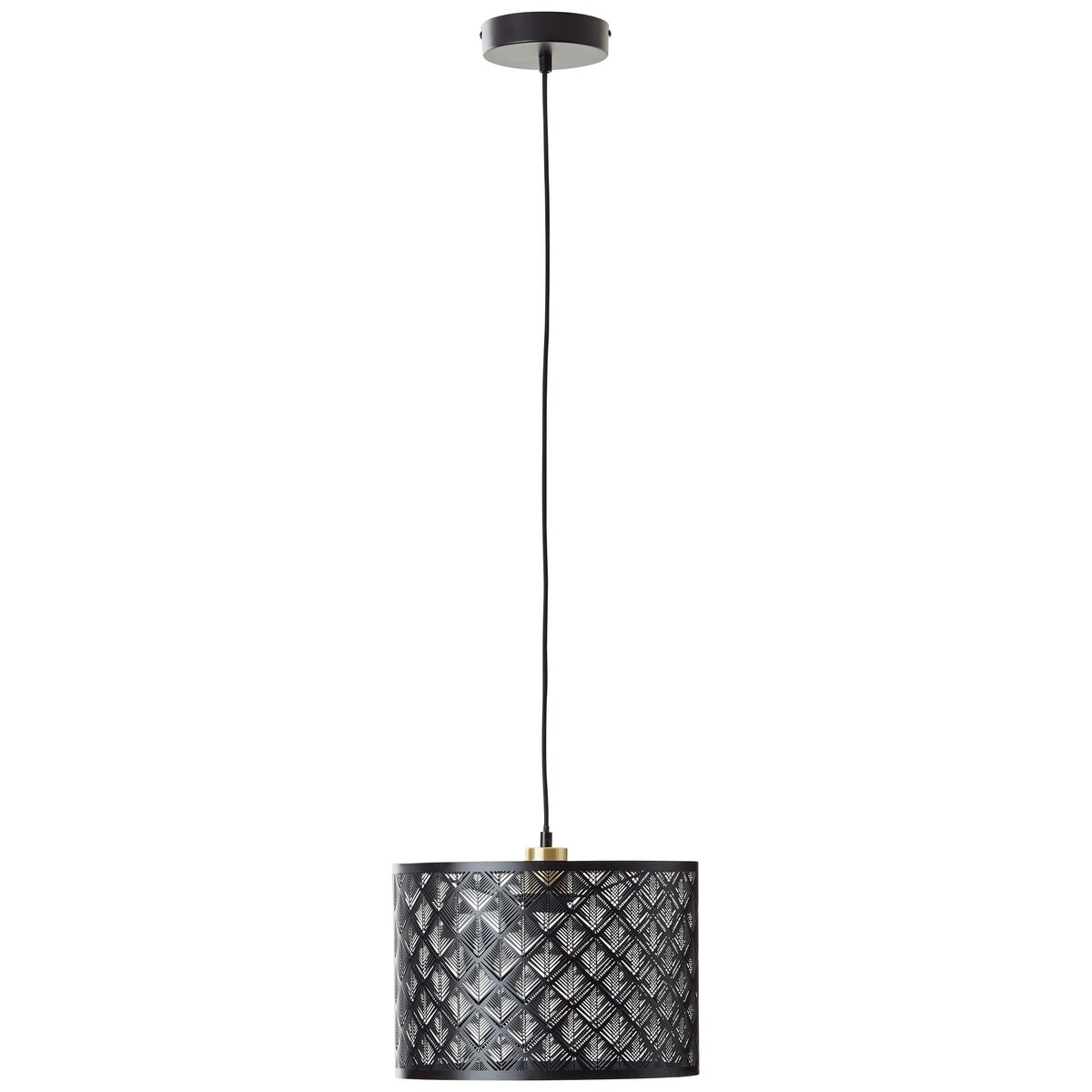 Lampa wisząca Galati czarna E27 szer. 30 cm Inspire