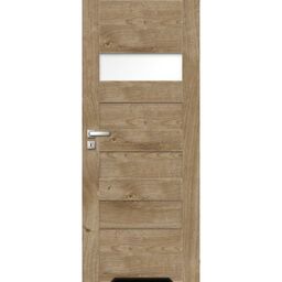 Drzwi wewnętrzne łazienkowe z podcięciem wentylacyjnym Modena dąb wiosenny 60 prawe Perfect Door