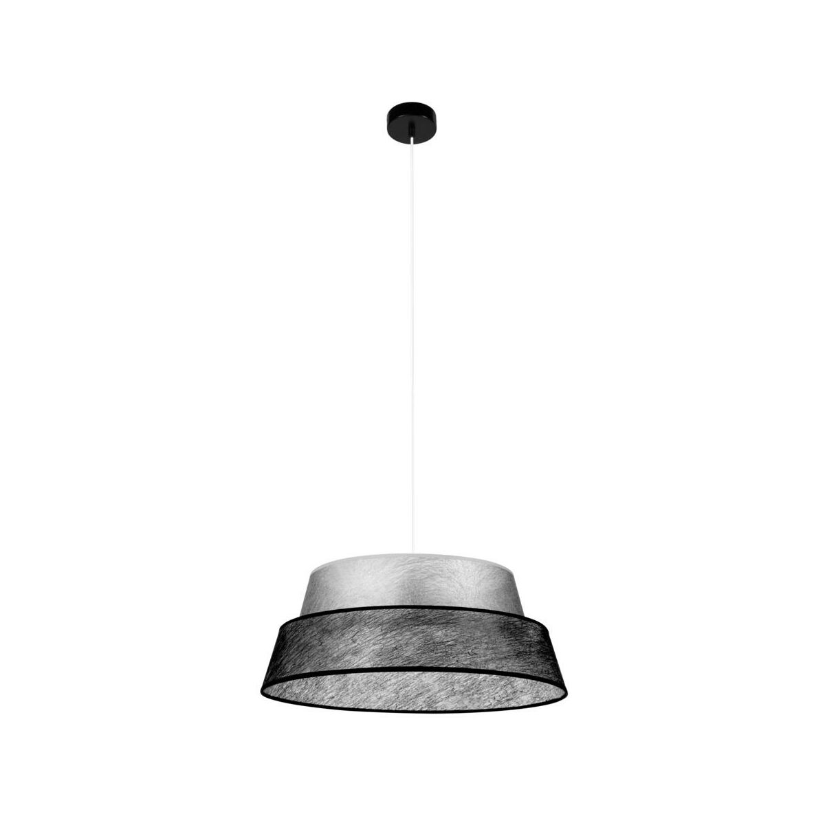 Lampa wisząca Nevoa srebrno-czarna E27 Spot-Light