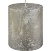 Świeca pieńkowa Rustic Metallic szampańska wys. 8 cm Bolsius