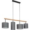 Lampa wisząca DEVA szara 4 x E27 TK LIGHTING