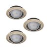 Zestaw opraw stropowych 3 szt. TRIBIS-O-AB patyna GU10 + LED KANLUX