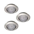Zestaw opraw stropowych 3 szt. TRIBIS-O-C/M nikiel GU10 + LED KANLUX