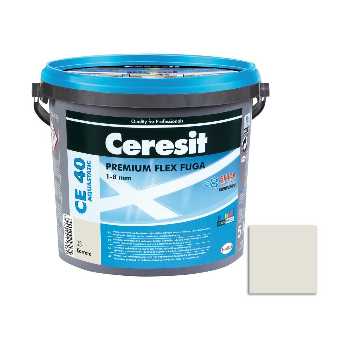 Fuga cementowa wodoodporna CE40 03 biały 5 kg Ceresit