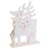 Świecąca figurka LED białe renifery 30.5 cm