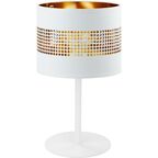 Lampa stołowa Tago biało-złota E27 TK Lighting