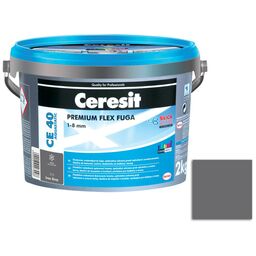 Fuga cementowa wodoodporna CE40 111 ciemno szary 2 kg Ceresit
