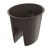 Donica balkonowa 29.8 x 24.2 cm na balustradę umbra RATOLLA OVAL