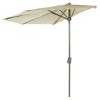 Parasol ogrodowy POŁÓWKA 135 x 270 cm beżowy
