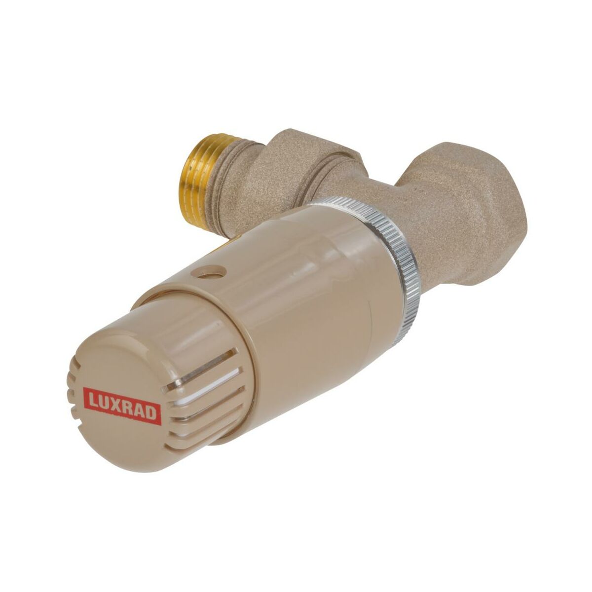 Zestaw termostatyczny KĄTOWY 1/2" BEŻ LUXRAD