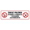 Znak informacyjny ZAKAZ PALENIA WYROBÓW TYTONIOWYCH I E-PAPIEROSÓW