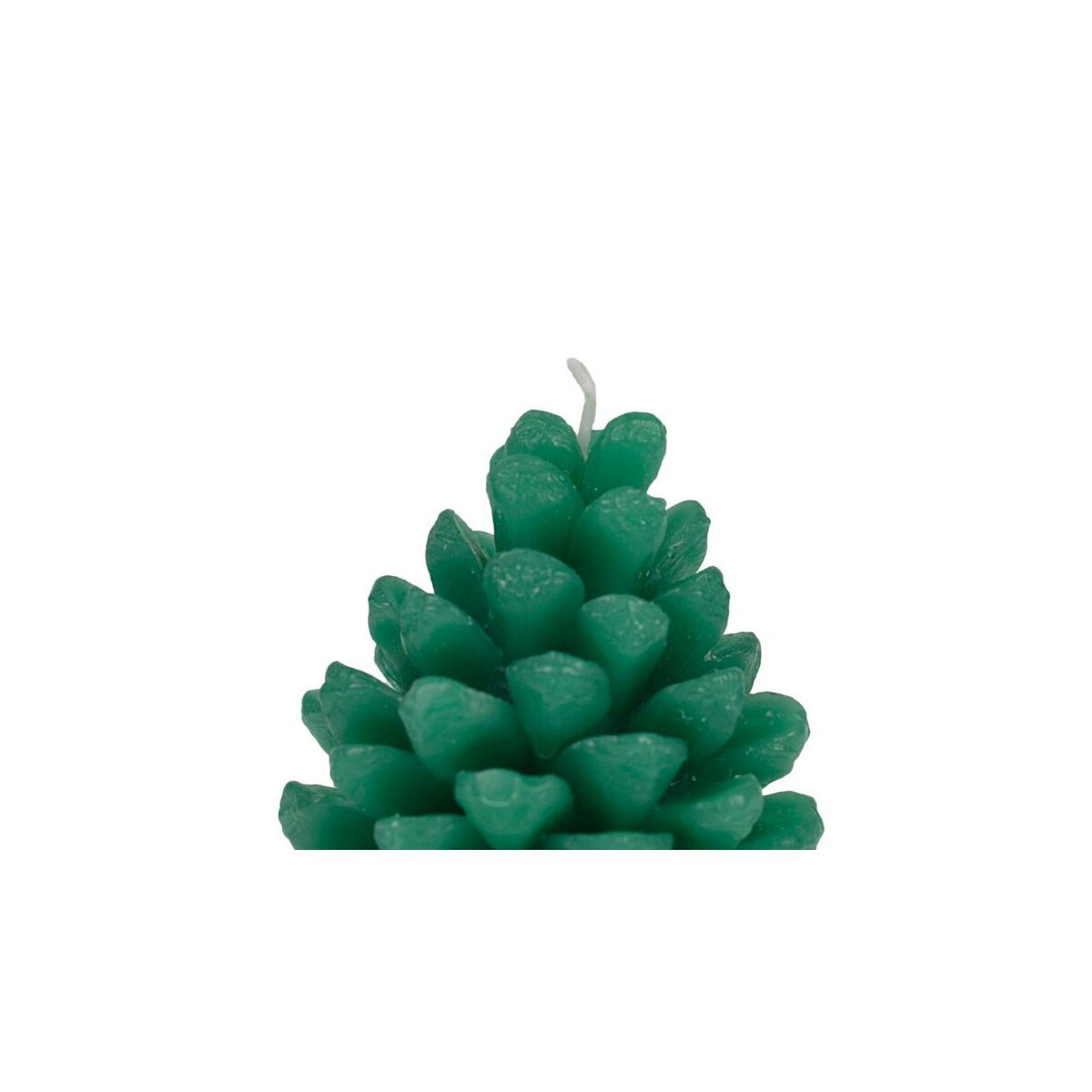 Świeca świąteczna szyszka zielona wys. 9 cm