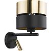 Kinkiet Hilton czarno-złoty E27 + LED TK Lighting