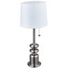 Lampa stołowa TANGER nikiel/biały E27 ORIVA
