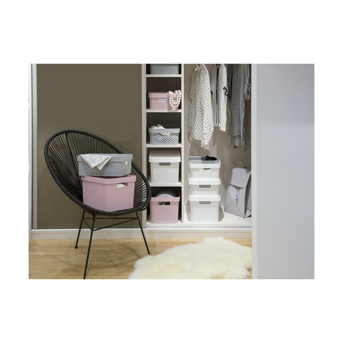Pojemnik z pokrywą Infinity ażurowy 11 l 36 x 27 x 14 cm Curver