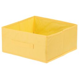 Pudełko tekstylne Kub 31 x 31 x 15 cm żółte