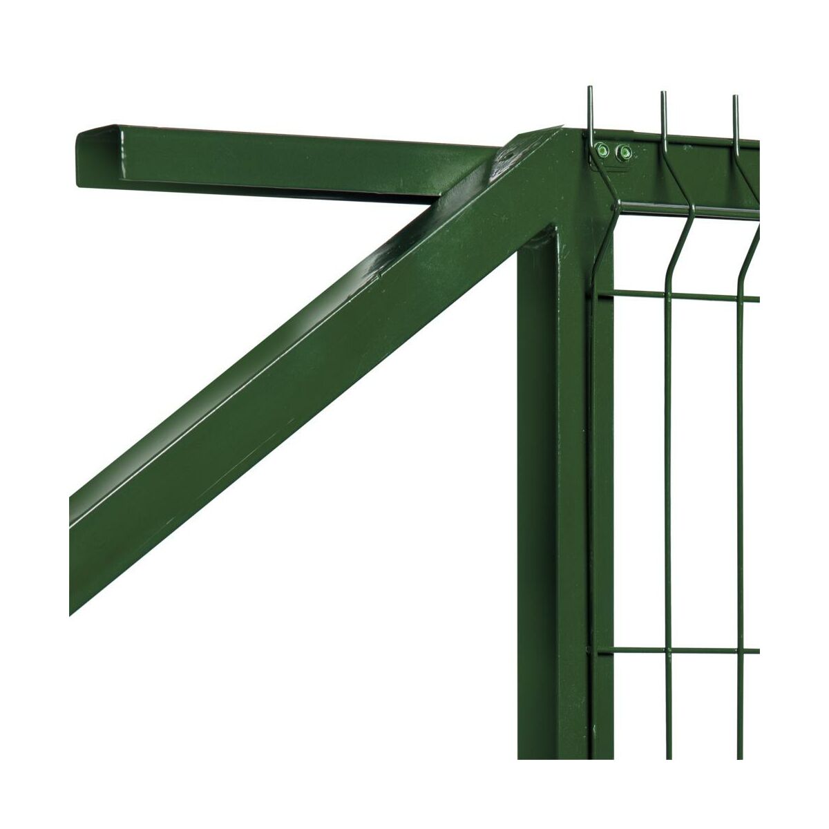 Brama przesuwna Stark 3D 4x1,5 m lewa zielona Polbram