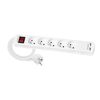 Przedłużacz 5X2P+Z 2XUSB BIAŁY Z WYŁĄCZNIKIEM 5 m ELGOTECH