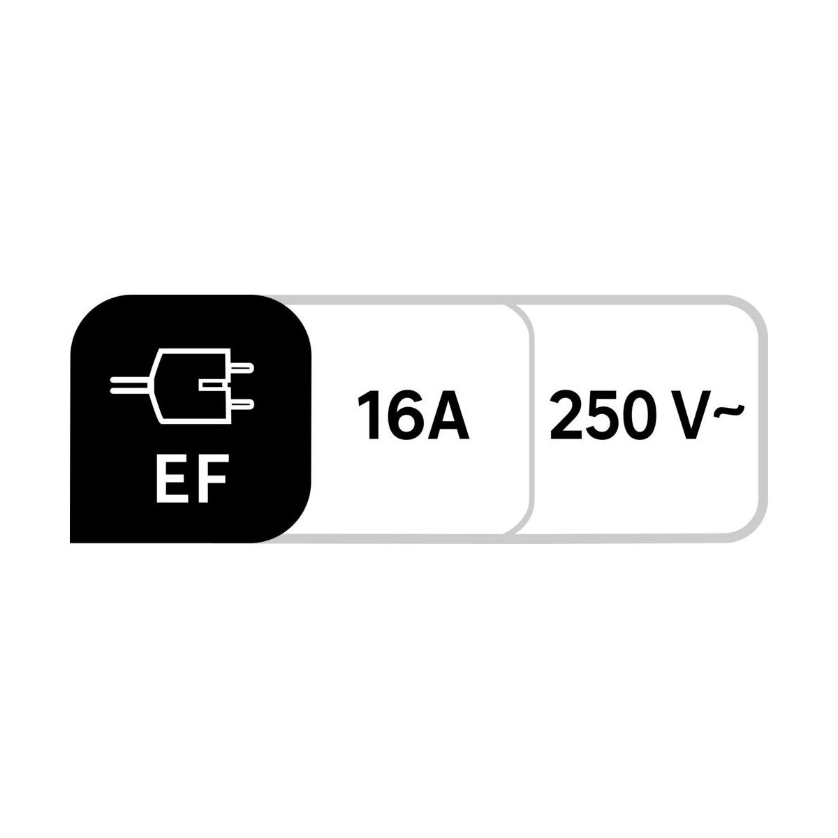 Wtyczka męska EF 2P+Z 16A okrągła Biała
