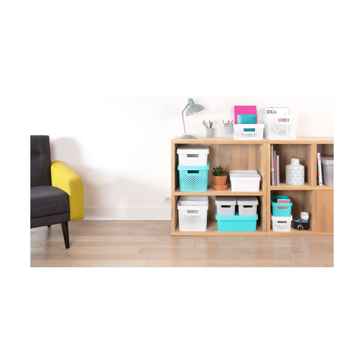 Pojemnik z pokrywą Infinity ażurowy 11 l 36 x 27 x 14 cm Curver